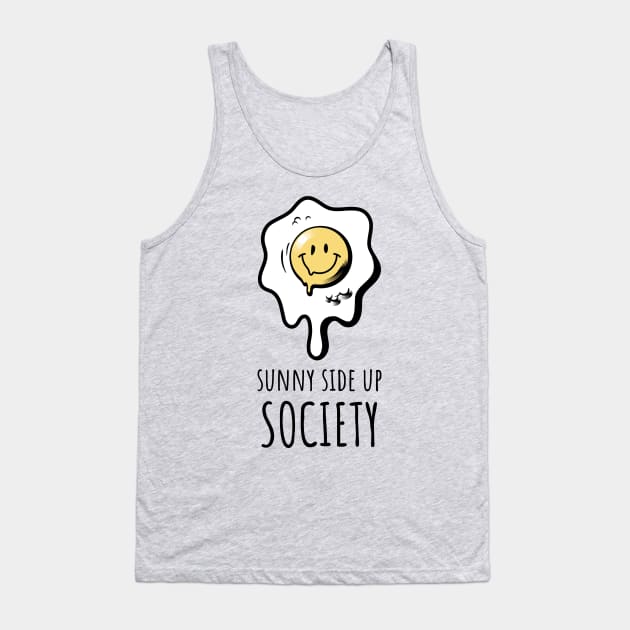 Sunny Side Up Society Runny Smiling Egg Tank Top by InkyArt